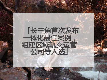 长三角首次发布一体化最佳案例,组建区域轨交运营公司等入选