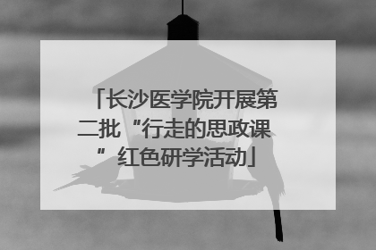 长沙医学院开展第二批“行走的思政课”红色研学活动