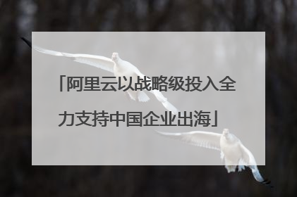 阿里云以战略级投入全力支持中国企业出海