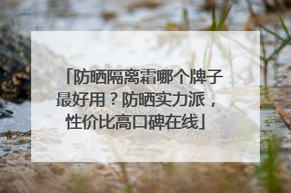 防晒隔离霜哪个牌子最好用？防晒实力派，性价比高口碑在线