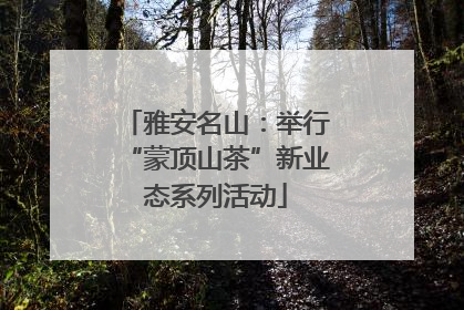 雅安名山：举行“蒙顶山茶”新业态系列活动