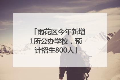 雨花区今年新增1所公办学校，预计招生800人