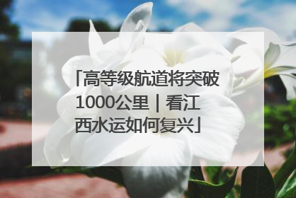 高等级航道将突破1000公里｜看江西水运如何复兴