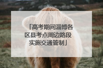 高考期间淄博各区县考点周边路段实施交通管制