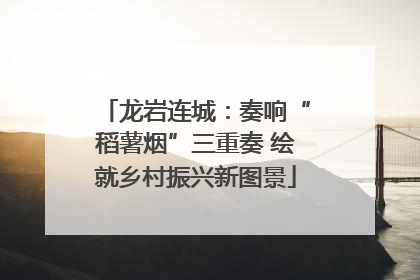 龙岩连城：奏响“稻薯烟”三重奏 绘就乡村振兴新图景