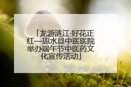 龙游涟江·好花正红—惠水县中医医院举办端午节中医药文化宣传活动