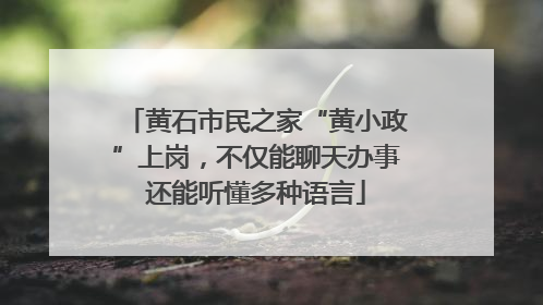 黄石市民之家“黄小政”上岗，不仅能聊天办事还能听懂多种语言