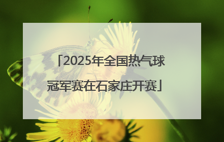 2025年全国热气球冠军赛在石家庄开赛