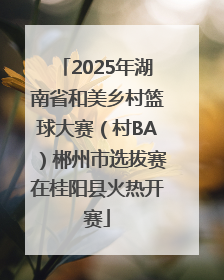 2025年湖南省和美乡村篮球大赛（村BA）郴州市选拔赛在桂阳县火热开赛