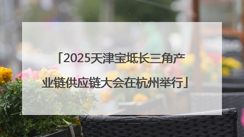 2025天津宝坻长三角产业链供应链大会在杭州举行