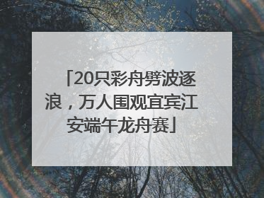 20只彩舟劈波逐浪，万人围观宜宾江安端午龙舟赛