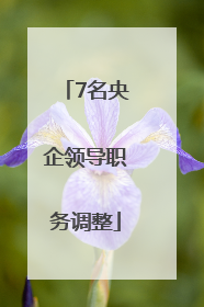 7名央企领导职务调整