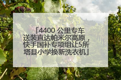 4400 公里专车送装直达帕米尔高原，快手国补专项组让5所塔县小学换新洗衣机