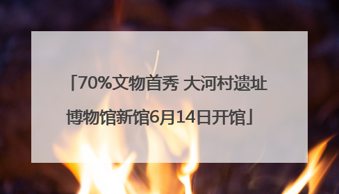 70%文物首秀 大河村遗址博物馆新馆6月14日开馆