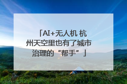 AI+无人机 杭州天空里也有了城市治理的“帮手”